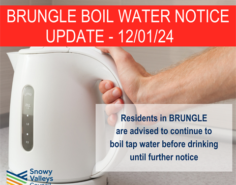 Brungle Boil Water Notice Update