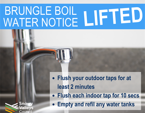 Boil Water Notice Lifted for Brungle